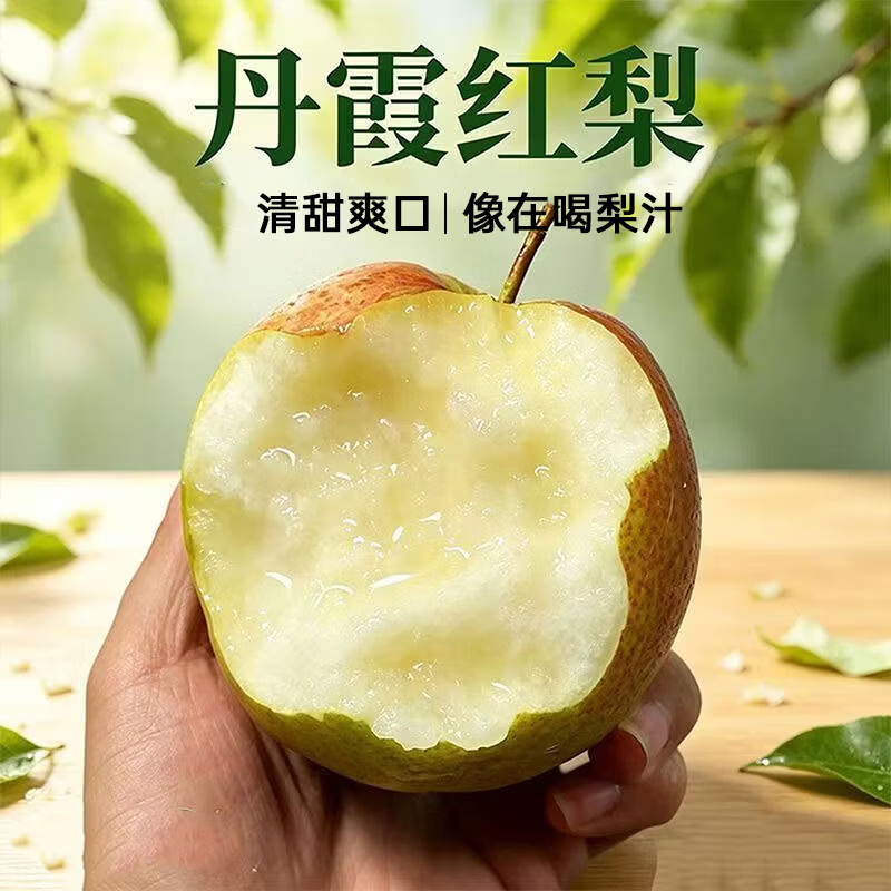 隆平 丹霞红梨 新鲜采摘脆甜多汁 应季水果 净重4.5斤 单果220g+