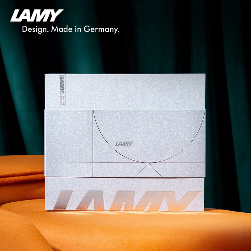 LAMY钢笔礼盒 狩猎系列墨水笔中礼盒练字正姿钢笔文具办公礼品企业团购 白杆粉夹0.7mm