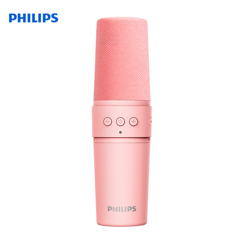 飞利浦 PHILIPS DLM3006U 双人合唱麦克风 蓝牙音响一体话筒 全民K歌 儿童娱乐电容麦家庭KTV变音器 粉色