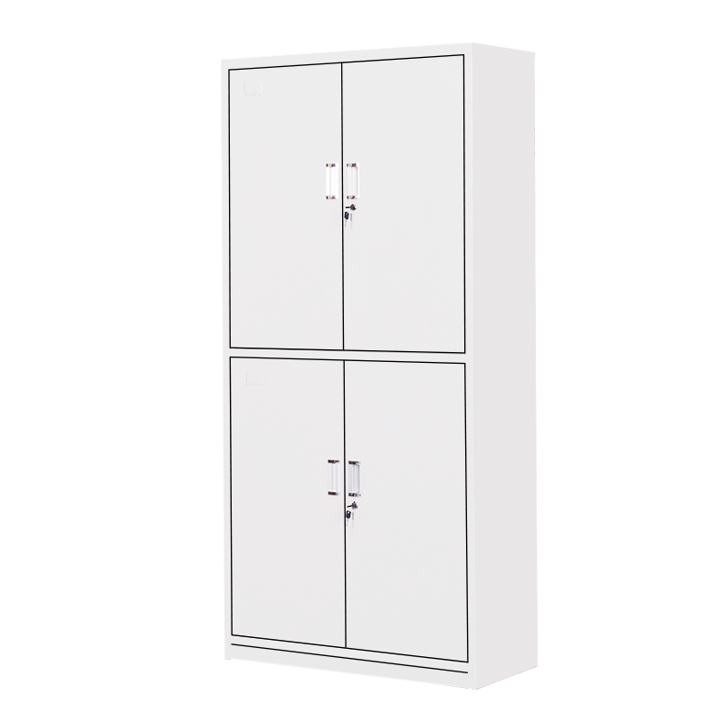 奈高文件柜办公柜钢制铁皮柜资料柜档案柜员工柜仓库工厂储物柜通双节文件柜  升级加厚款