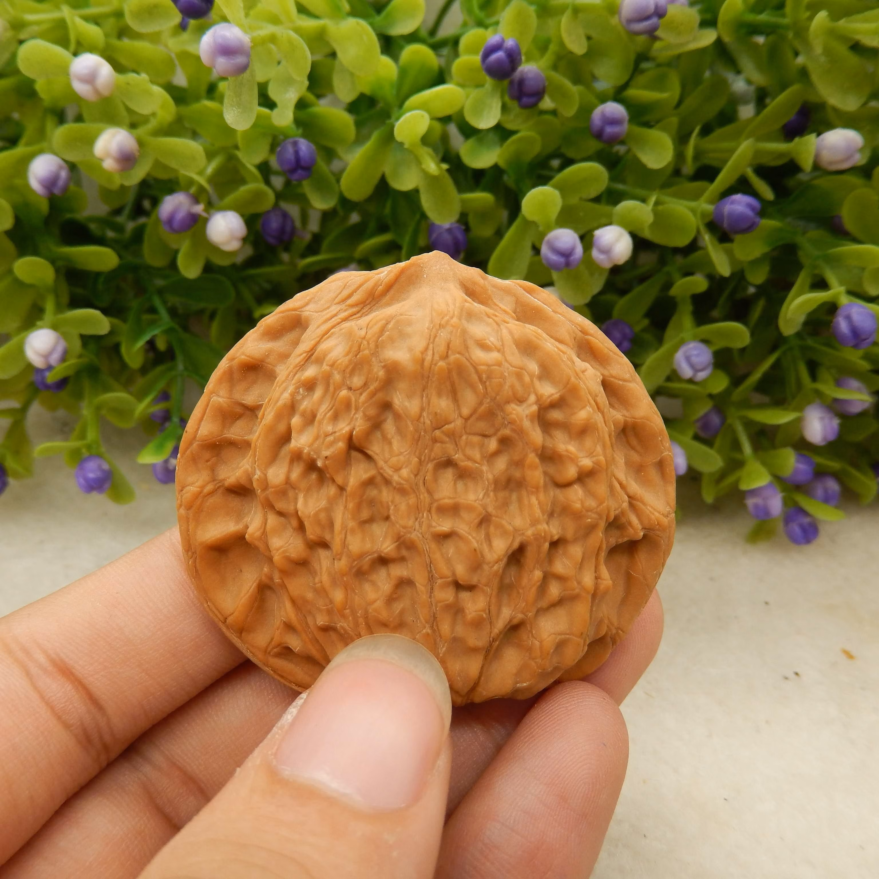 文玩核麻核桃异形虎头扁核桃片心形核桃吊坠打孔手把件背云单颗