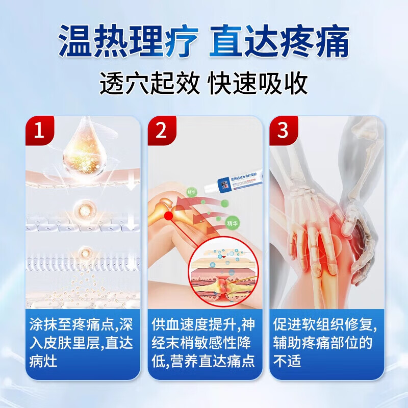 修正堂远红外治疗凝胶 关节滑膜疼痛消炎止痛腰肌劳损肩周炎专用 30克*5盒