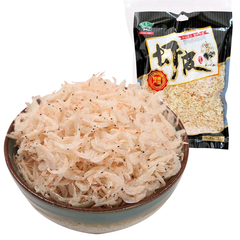 海边人青岛特产新鲜虾皮500g即食虾米海鲜干货 米海鲜干货