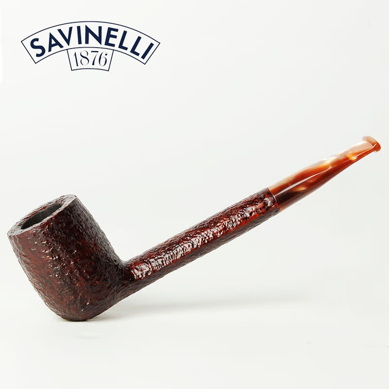 沙芬（SAVINELLI）意大利进口沙芬石楠木烟斗手工实木桌斗系列老式传统男士过滤烟具 桌斗麻面彩色咖啡嘴804KS