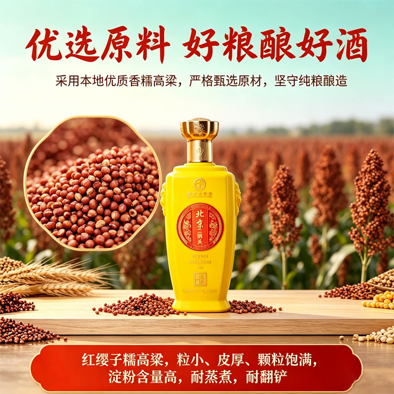 永丰牌北京二锅头 御藏黄 礼盒装 清香典藏白酒 礼赠佳品 46%vol 500mL 2瓶
