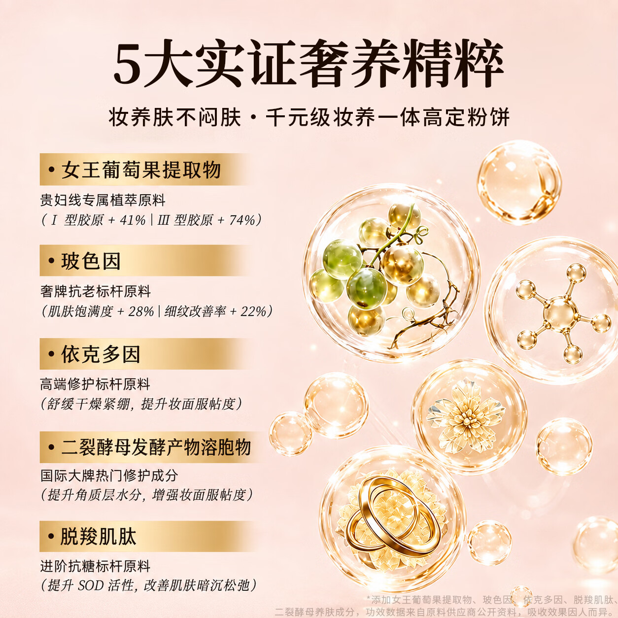 花溪诺小金盒高定粉饼柔焦磨皮修颜控油定妆粉饼推荐不卡粉持久防水防汗 花溪诺高定无暇持妆粉饼02自然色