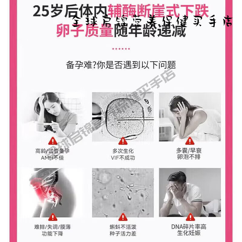 FGHGF美国菲格尔辅酶Q10备孕FGHGFPQQ胶囊泛醇还原型辅酶Q10卵子质 【适龄夫妻|精准孕补】 60粒*1瓶