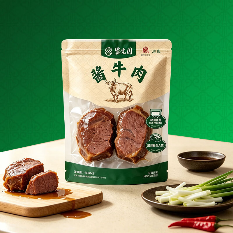 紫光园老汤酱牛肉 300g原切牛肉卤味熟食凉拌下酒菜夜宵解馋零食