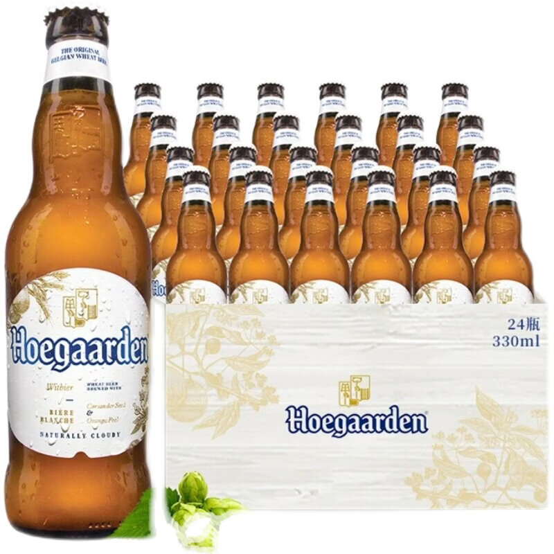 福佳(Hoegaarden)金奖小麦精酿白啤330ml瓶装11.7°P比利时风味清爽聚会自饮啤酒 330mL 12瓶 白啤 箱装