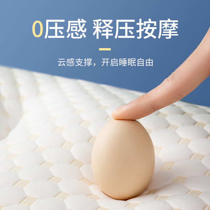 3D零压水立方分区太空回弹护颈枕头舒睡柔软枕芯助睡眠单双人家用 3D分区水立方中枕 单只装