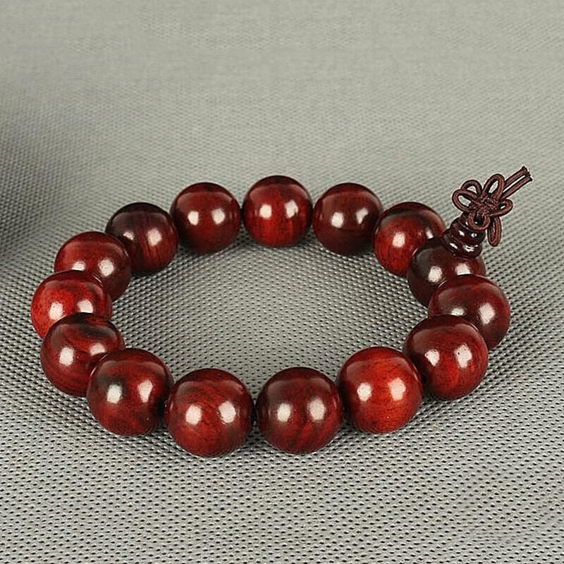 碧家(biofamily)红酸枝手串新款实木老料念珠紫檀佛珠酸枝木男手串