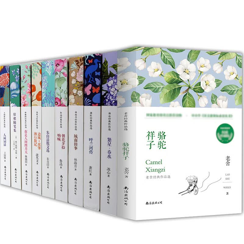 初中生名著全套10册 骆驼祥子城南旧事培根随笔集呼兰河传朝花夕鲁迅正版 适合中学生阅读的课外书籍七八九年