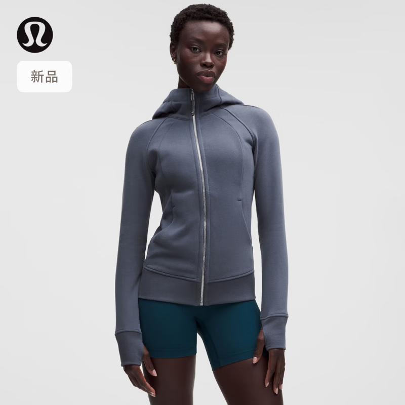 lululemon丨Scuba 女士拉链连帽衫 LW3JGYS 尘雾钻石灰/镜面银 S /6