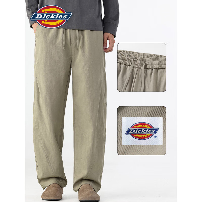 Dickies港式复古休闲裤男士2026秋季新款宽松舒适百搭户外工装长裤子男装 卡其色 【官方正品】 M 【建议95-115斤】