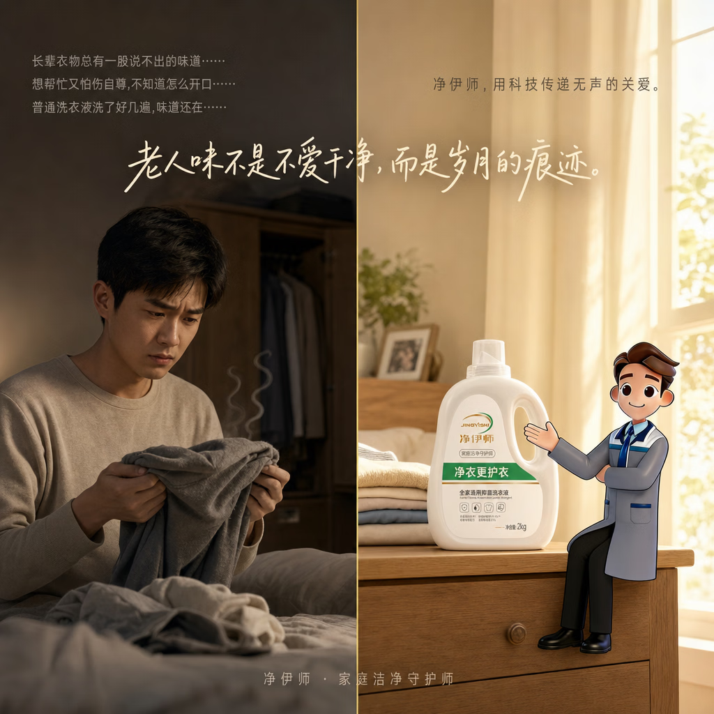 净伊师长辈衣物帮助减少老人味抑菌洗衣液 1瓶
