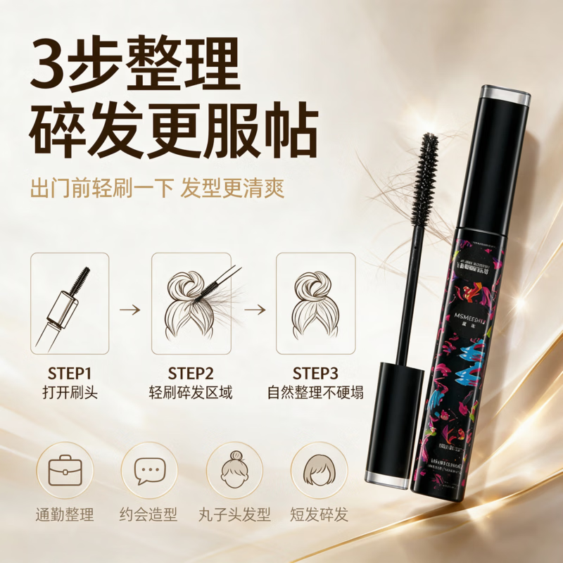 蜜束(MSMEESHU)网碎发整理膏易便携防毛躁碎头发碎发棒碎发神器 碎发神器13ml*3支