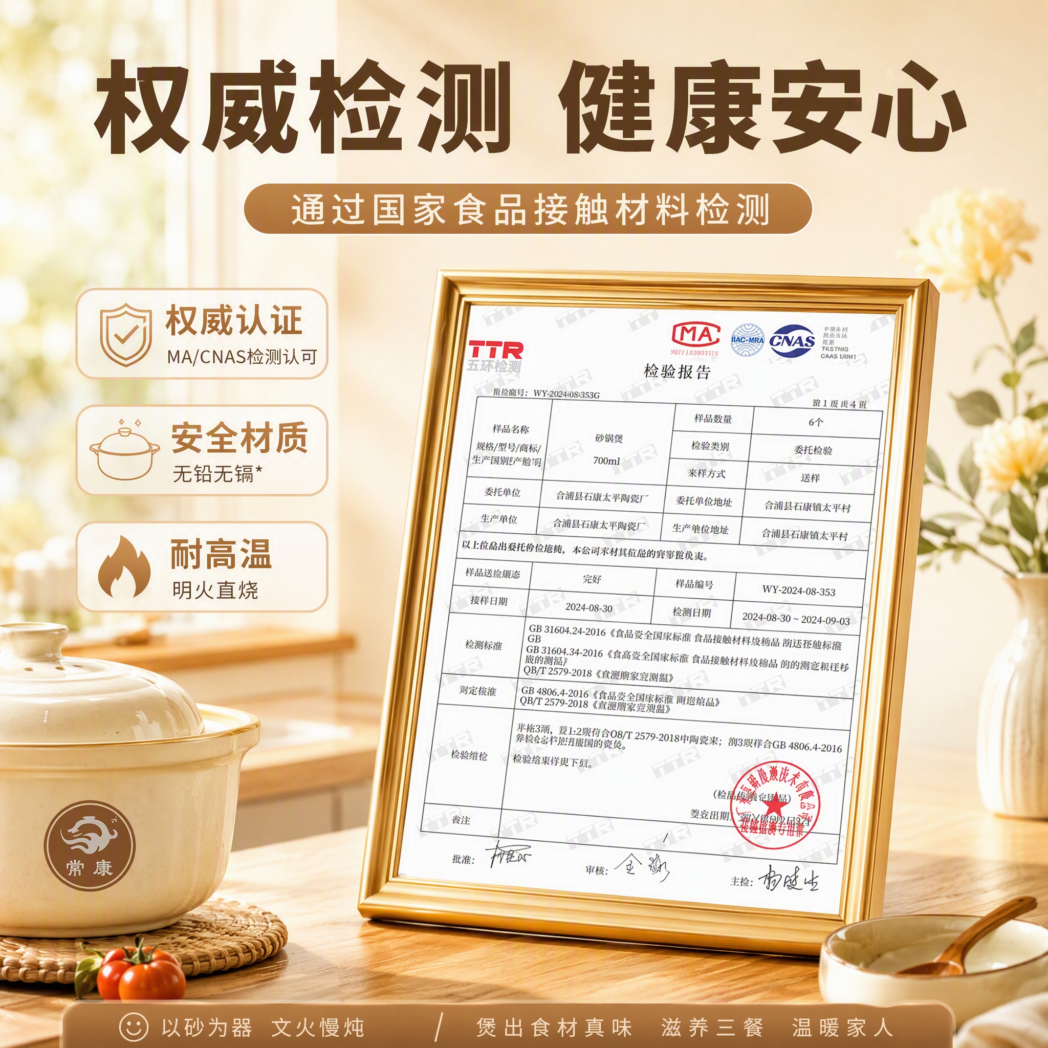常康煎药壶明火适用中药罐养生壶砂锅汤煲单壶熬药家用大容量养生 养生煎药茶壶 2300ml
