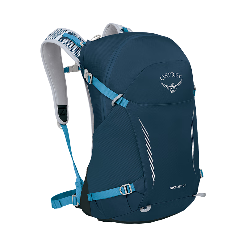 OSPREY 骇客26升户外背包 旅行徒步运动双肩包自带防雨罩HIKELITE 蓝色23款