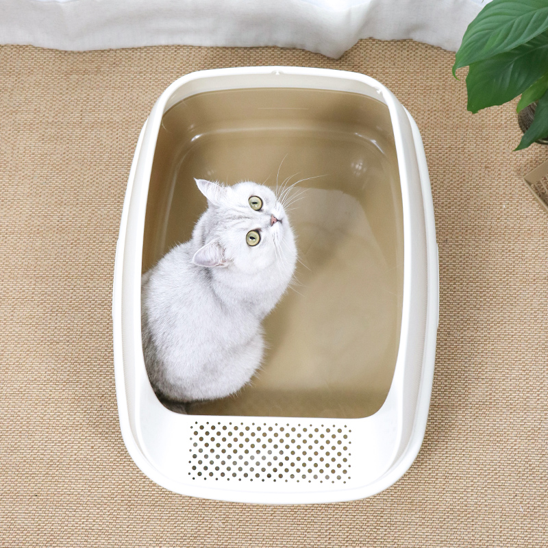 猫砂盆美卡特大号半封闭式踏板敞开防外溅猫砂盆猫厕所评测好不好用,真实测评质量优劣！
