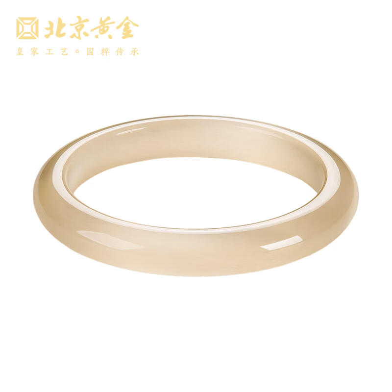 北京黄金白月光手镯浮光幻彩夏日缤纷玻璃猫眼石手镯送女友老婆生日礼物 香槟色猫眼手镯 【内径约54mm】
