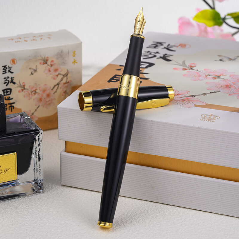 DUKE公爵开学季教师节特别款红墨水黑墨水套装礼谢师恩感恩教师好礼赠送 教师节特别款(沉稳黑钢笔)
