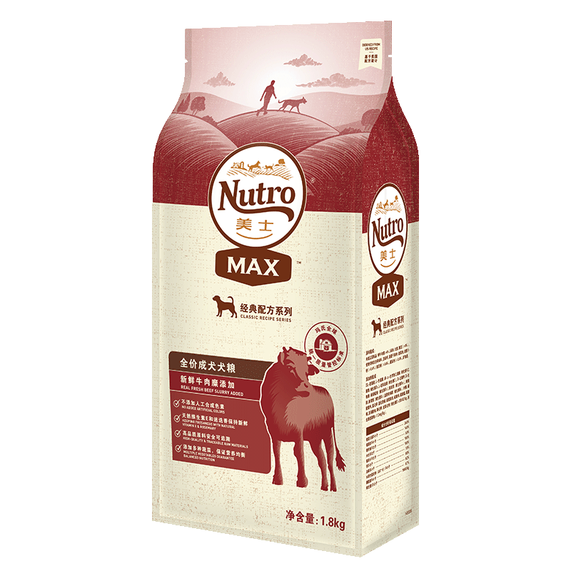 Nutro 美士 成犬天然狗粮 牛肉味 1.8k