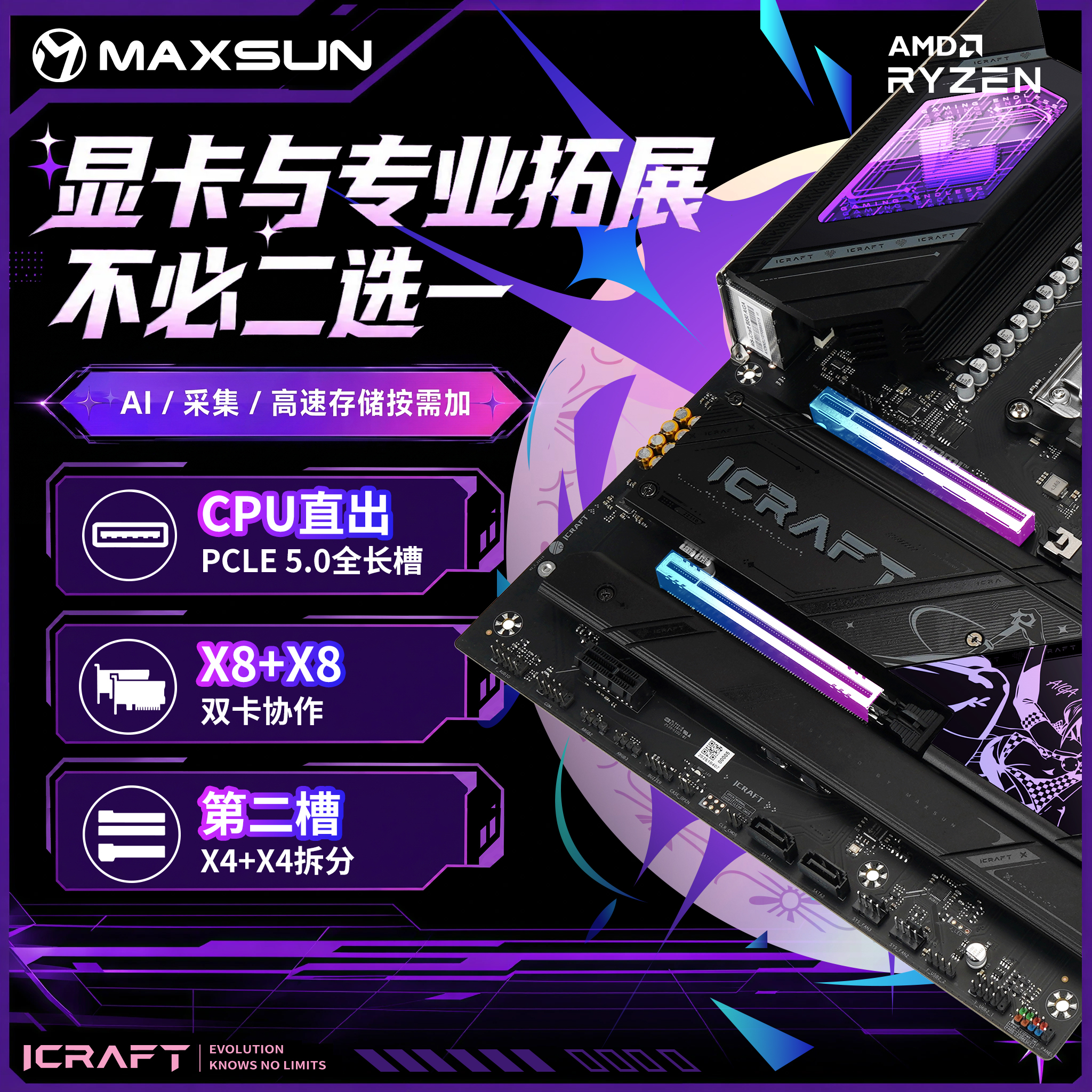 铭瑄 iCraft B850 AIGA瑷珈 图 3