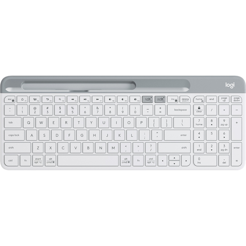 罗技（Logitech） K580 键盘 无线键盘 蓝牙键盘 安静办公键盘 台式笔记本电脑平板 K580 无线蓝牙双模键盘 芍药白