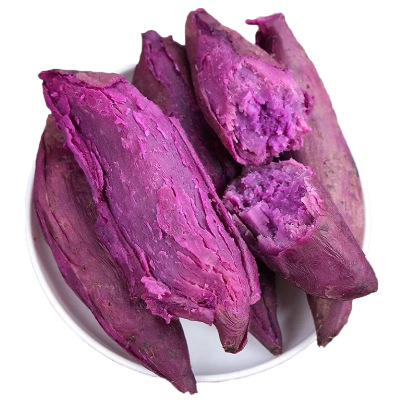 黄六爷正宗沙地紫罗兰紫薯农家自种新鲜番薯软糯香甜宝宝辅食产地直发 精选果5斤（实惠好享） 单果100-250g