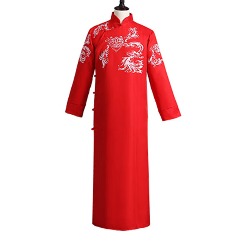 长袍男郭德纲于谦同款相声服装男中国风儿童演出服复古民国长袍大褂