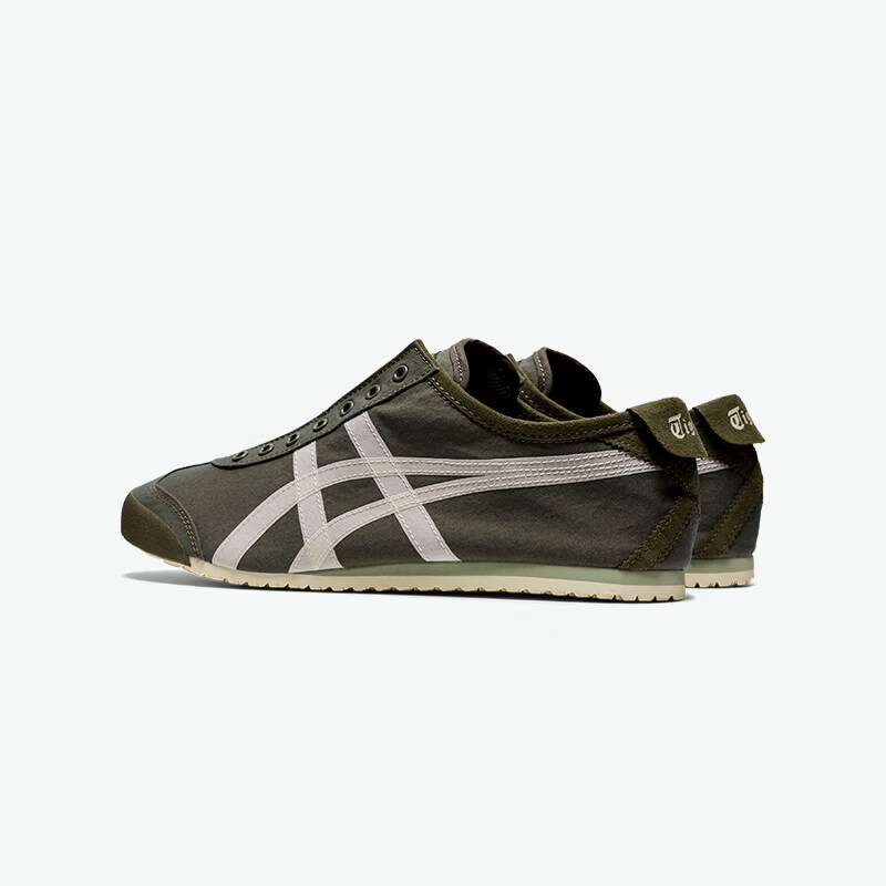 Onitsuka Tiger鬼塚虎MEXICO 66™ SLIP-ON男女懒人一脚蹬透气运动休闲鞋 橄榄绿 46