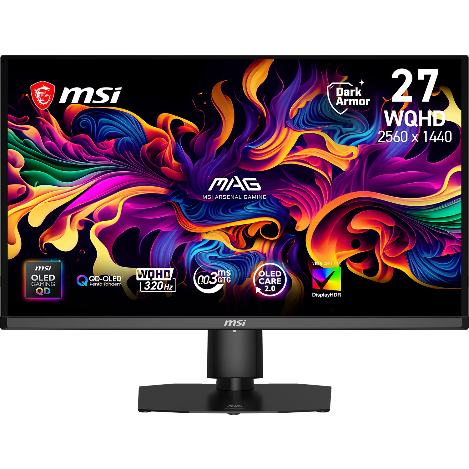 微星“MAG 271QPX32”27 英寸显示器首销:2K 320Hz OLED,3326 元(国补后 2999 元)