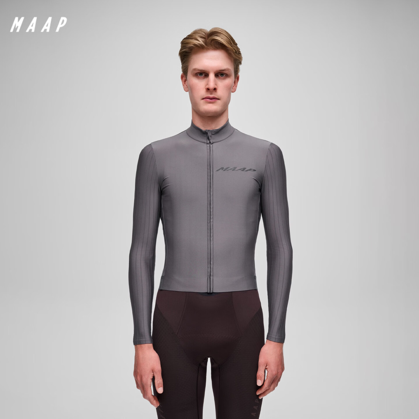 MAAP【新品】 男士 Pro Aero Thermal LS Jersey 加绒长袖骑行服 陨石灰 2XL