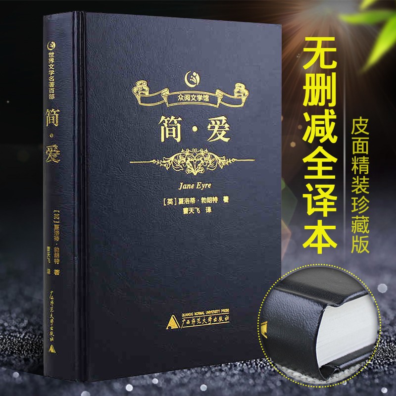 简爱书籍正版 中文全译本原著全本无删减青少年课外小说经典文学世界名著原版完整版简·爱