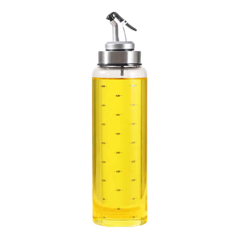 拜杰高硼硅玻璃油壺500ml*4油瓶調(diào)料瓶防漏不掛油醬油瓶醋壺倒油壺
