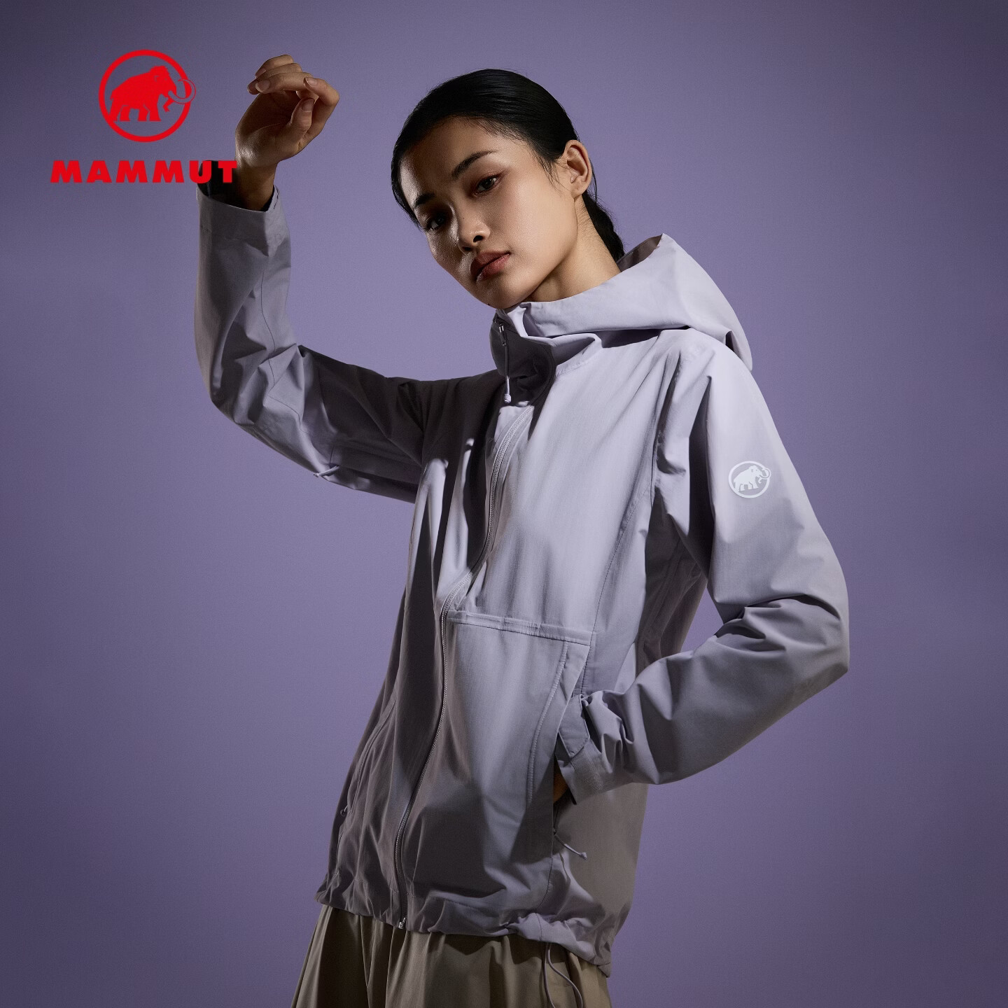 猛犸象（MAMMUT）MAMMUT猛犸象 Trovat 女士户外徒步硬壳夹克 白藤紫 XL