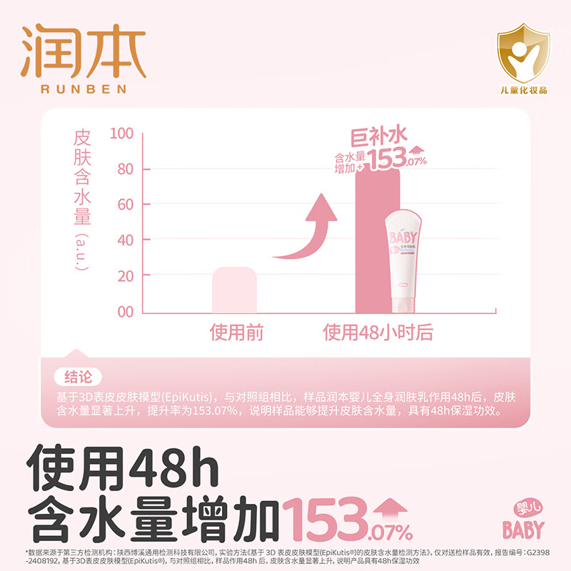 润本婴儿润肤乳 宝宝护肤身体乳保湿滋润补水儿童润肤霜全身 【便携装-四季轻润】轻润款 100ml