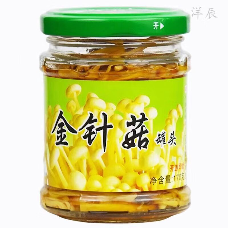 望蓝川百家味金针菇170g凉拌冷盘菜即食下饭菜咸甜菌菇罐头 百家味金针菇3瓶装