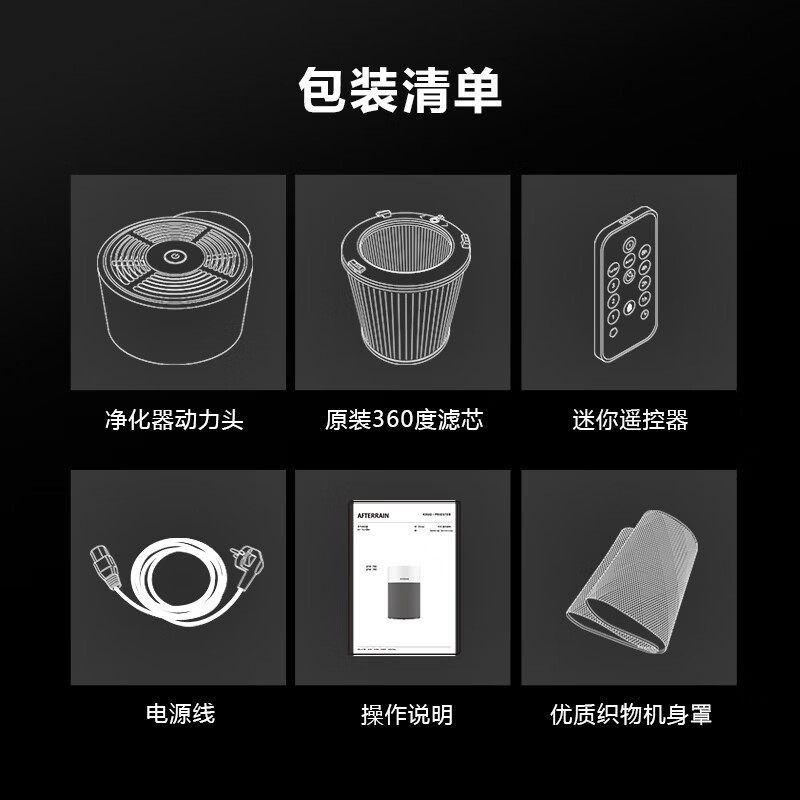 雨过空气净化器德国制造原装进口0臭氧IdealluftAP40吸花粉柳絮宠物猫毛狗毛浓烟残留静音 【德国原装进口+母婴级低音】AP40
