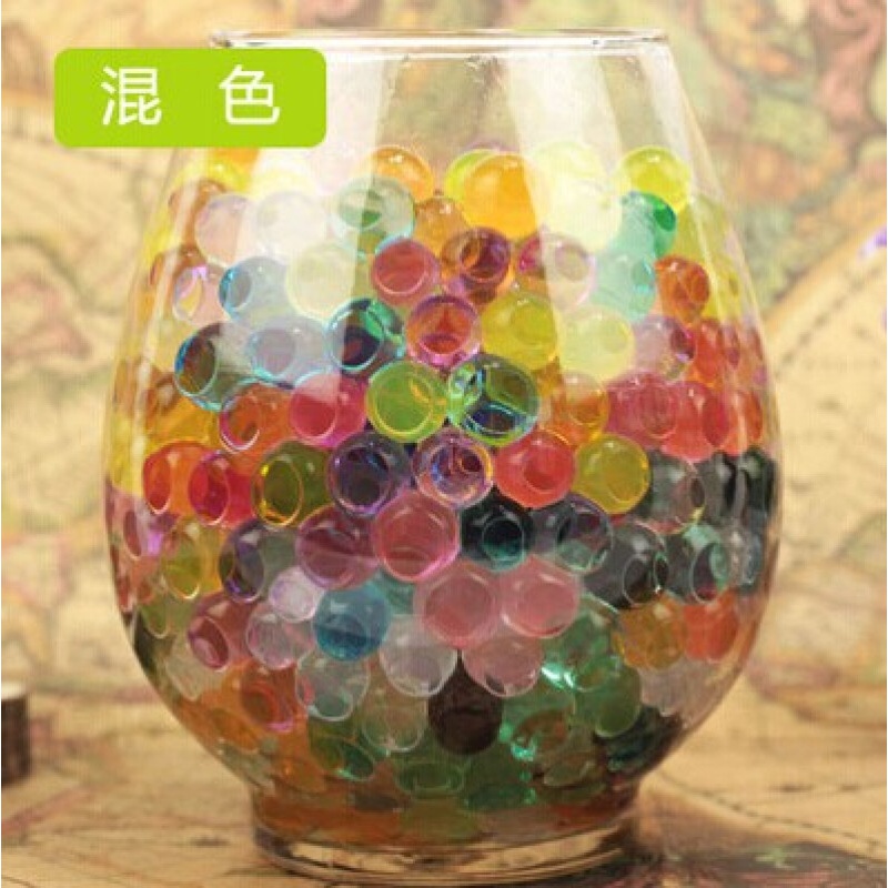 兩腿跑海洋寶寶水晶土吸水珠無土養(yǎng)花水晶海綿寶寶水培裝飾泡大珠 混色【約4000粒左右】