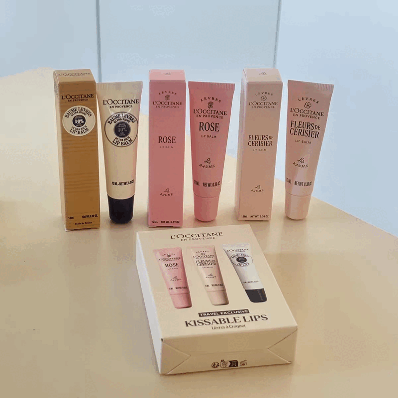 欧舒丹(L'OCCITANE)护手霜乳木果新版樱花礼盒保湿滋润留香生日礼物伴手礼送礼 欧舒丹润唇膏12ml*3件套(乳木果+樱花+玫瑰)