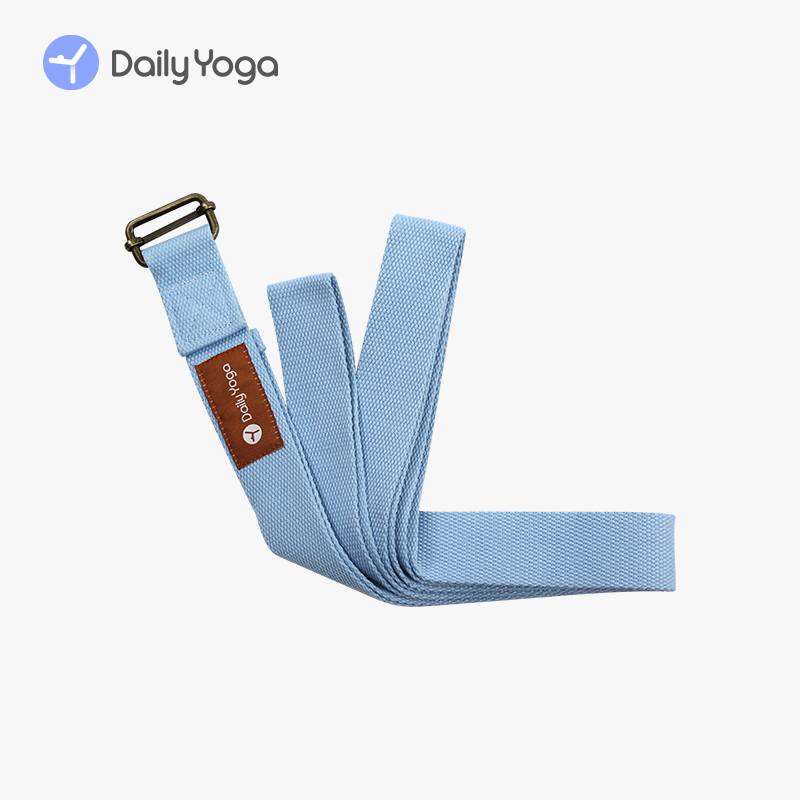 每日瑜伽 Daily Yoga 伸展带 瑜伽拉力带 健身力量训练绳 空中瑜伽用品 加长伸展拉筋带 278cm 星蓝