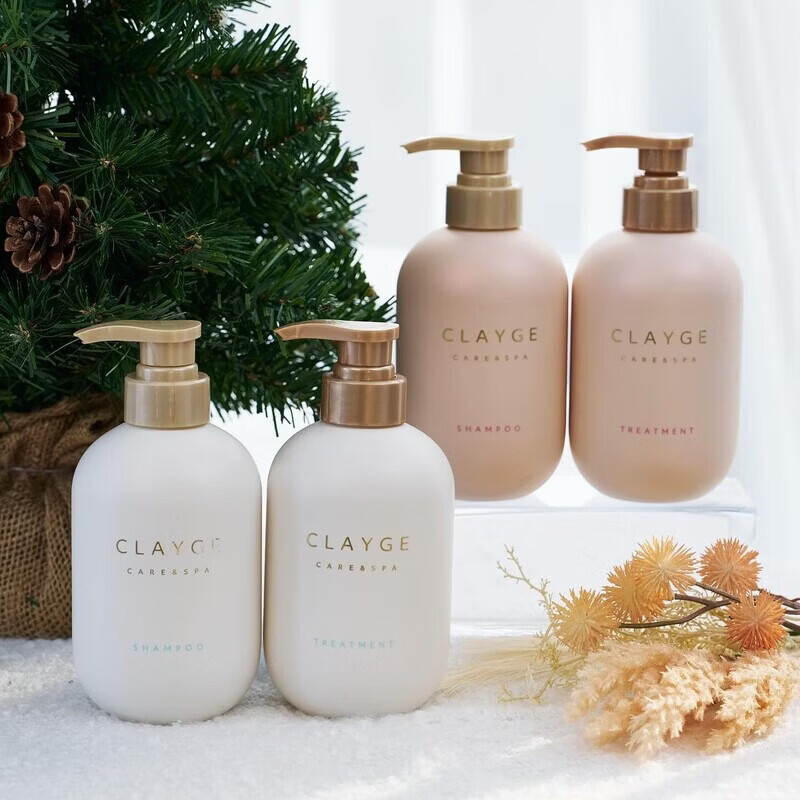 CLAYGE日本温冷spa头皮清洁海泥弱酸温和蓬松控油洗发水露护发素 轻盈防断珍珠闪亮洗发水500ml