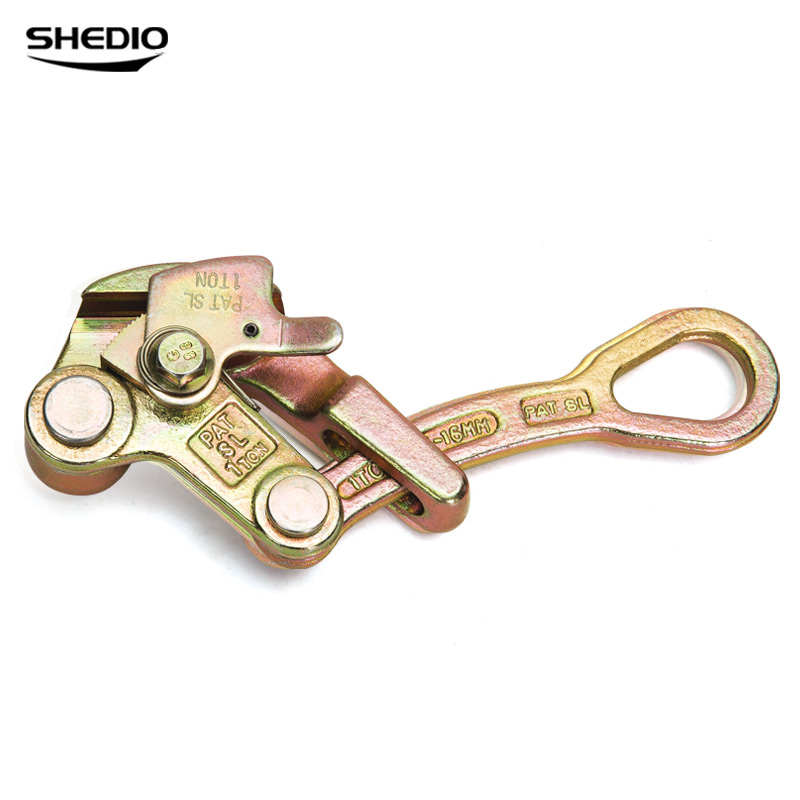 晟雕 进口钢丝绳卡线器拉紧器防卡片夹线器电缆电力卡头万能鬼爪0.