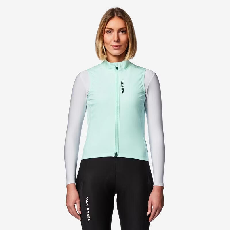 迪卡侬（DECATHLON）RCR竞赛系列骑行服女士公路骑行防风背心上衣女款长袖 S