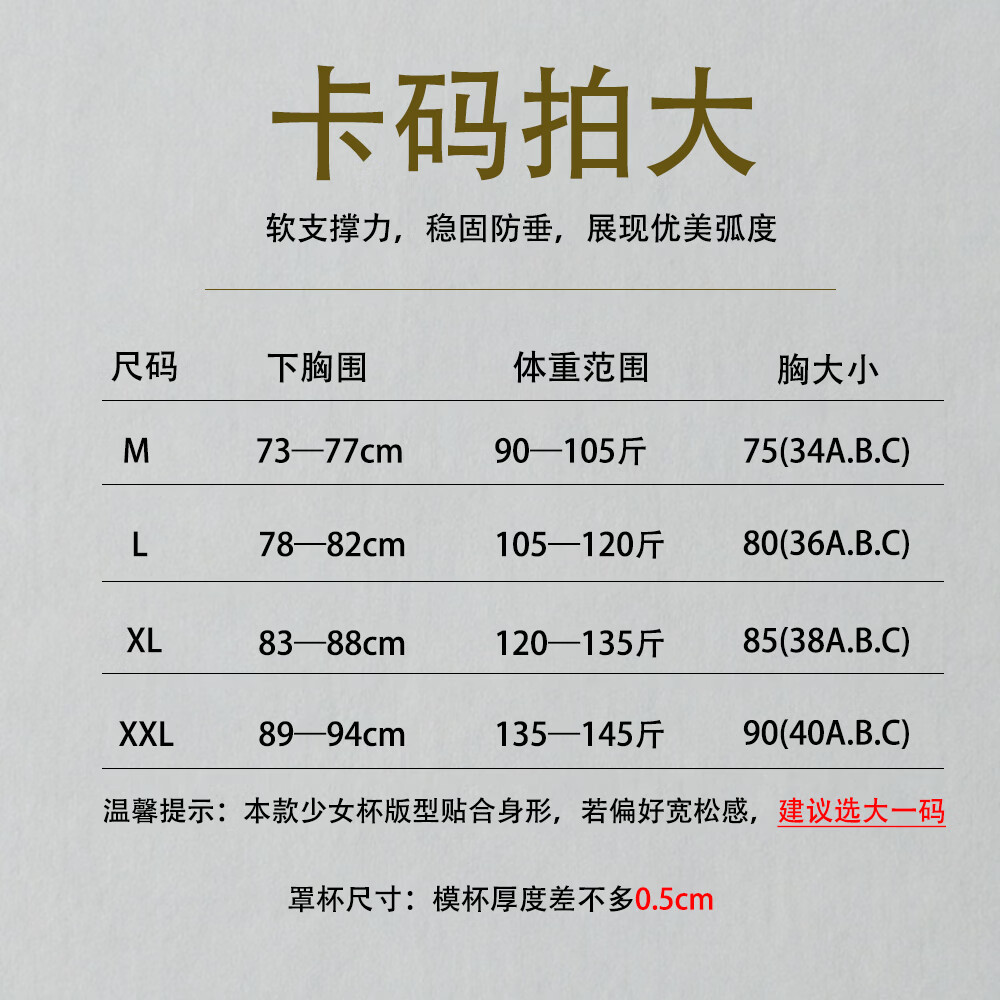 蕉小颂果冻支撑无痕文胸罩女深 V 透纱轻薄透气小胸聚拢上托防下垂内衣 粉色 2XL 【90 /40A.B.C体重范围135-145斤】