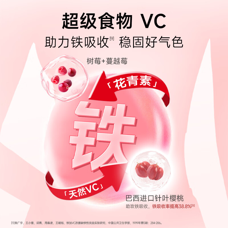 五个女博士富铁软糖女性铁剂成人铁元素软糖女士专用0蔗糖 富铁软糖 60粒*3瓶