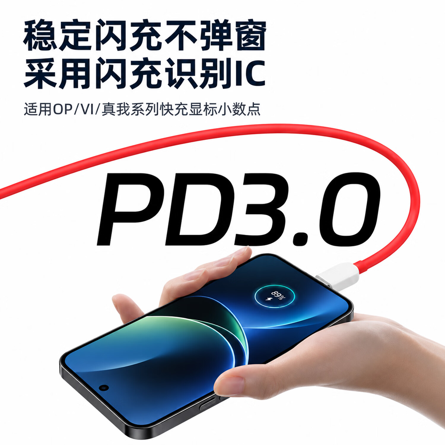 尼彩闪充100w超级闪充线Type-c快充数据线智能控温闪充不伤机 【6A闪充数据线双Type-C接口】 1.5m 2条 1年质保-加粗铜芯-智能控温不伤机