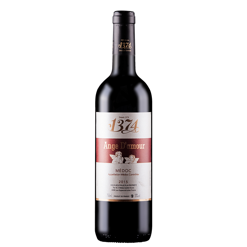 乐朗（LAULAN DUCOS）1374 爱神干红葡萄酒  波尔多梅多克AOC级 750ml单瓶装 法国进口红酒