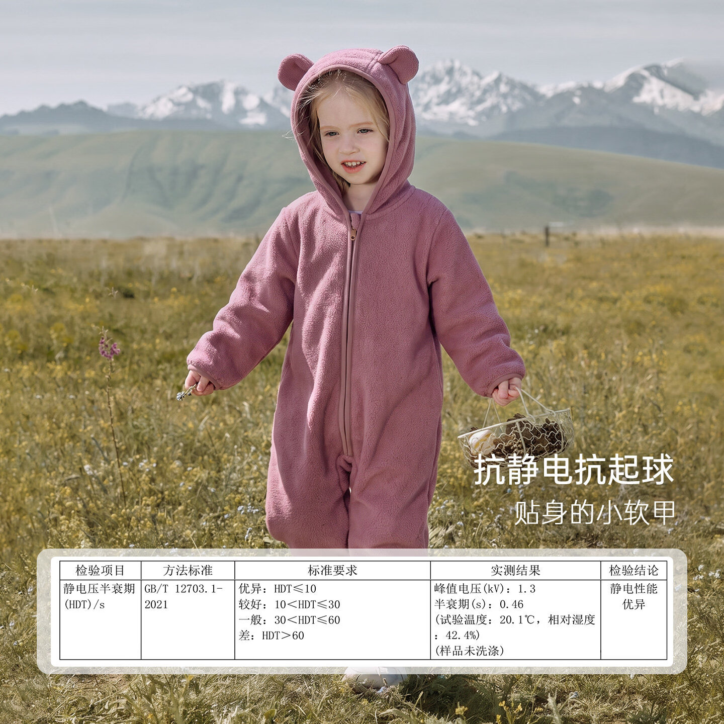 巴厘小猪宝宝连体衣秋冬小月龄外出抱抱服摇粒绒加厚保暖冬装哈衣婴儿衣服 灰樱紫 90cm